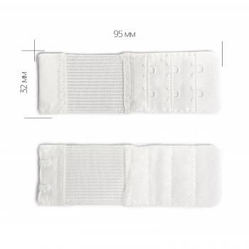 Удлинитель для бюстгальтера 2 крючка TBY 32 мм 29426 белый