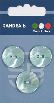 Пуговицы SANDRA 20.5 мм перламутр 3 шт CARD127 голубой