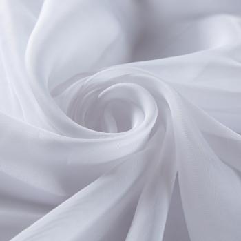 Тюль микровуаль негорючая 03-01-13702 белый однотонный