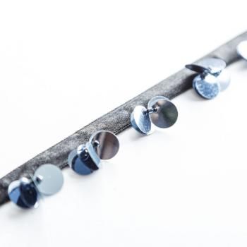 Тесьма декоративная 10 мм с пайетками PA0212-040 синий