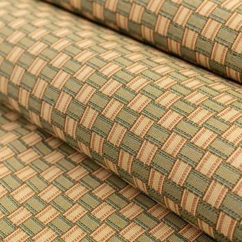 Гобелен гостиный 513-02-11 песочно-зеленый плетенка