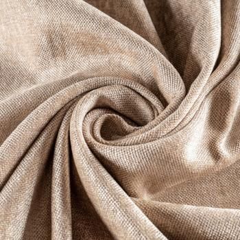 Ткань портьерная шенилл h-300 см 21-02-00075 песочный однотонный