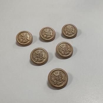 Пуговица на ножке 20 мм металл с гербом под медь 404410