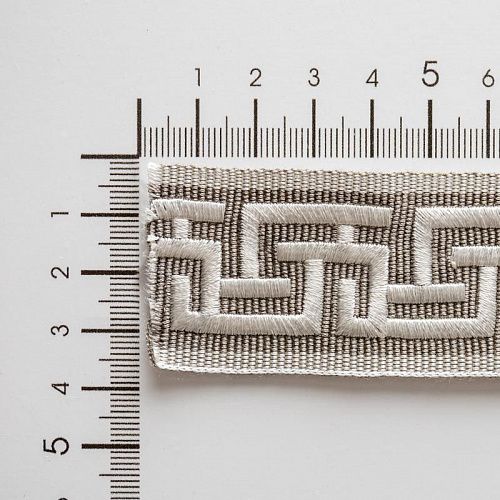 Бордюр жаккардовый 3,5 см 0000-357-104-029 темно-серый