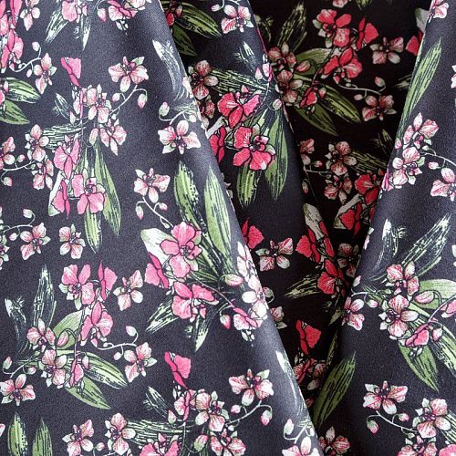 Коттон 063-08206 черный принтованный