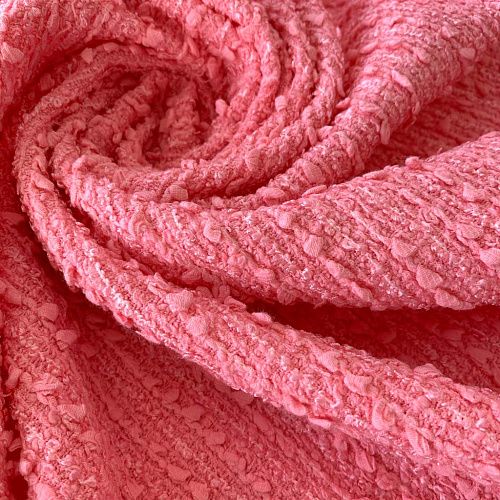 Твид шанель К36-210 розовый щербет однотонный