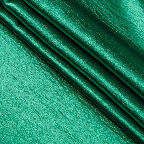 Креп-сатин крэш 001-13652 зеленый однотонный