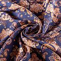 Вискоза 009-00883 темно-синий принтованный