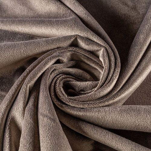 Ткань портьерная бархат 529-02-146 пепельный однотонный