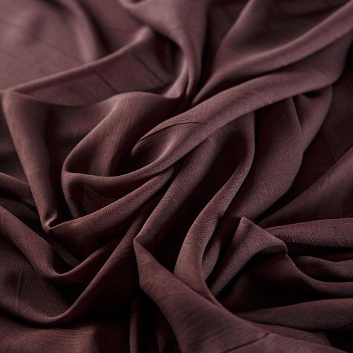 Шифон К28-823 шоколадный однотонный
