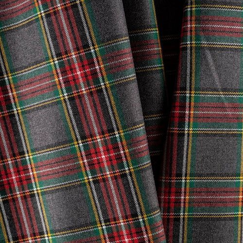 Ткань костюмная К29-548 серый принтованный