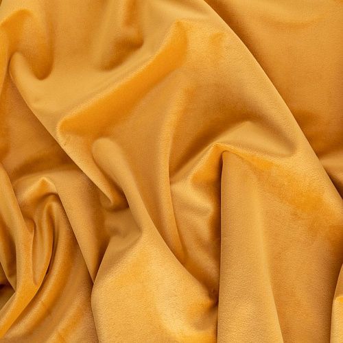 Ткань портьерная бархат h-300 см 512-02-203 охра однотонный