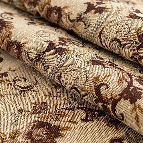 Гобелен гостиный 513-02-58 бежевый цветочная корзина