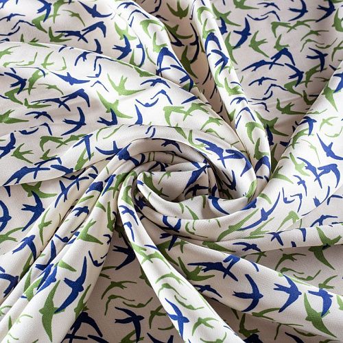 Вискоза 009-1025 молочный принтованный