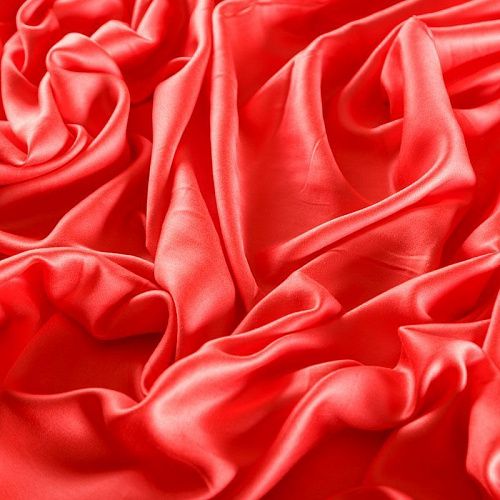 Шелк-штапель 069-06895 красный однотонный