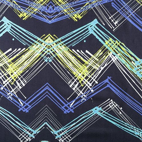 Лайкра 005-06296 черный принтованный