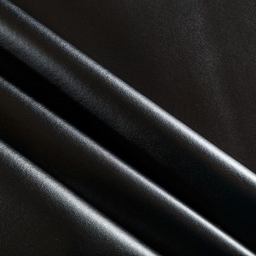 Экокожа на флисе 070-06672 черный однотонный