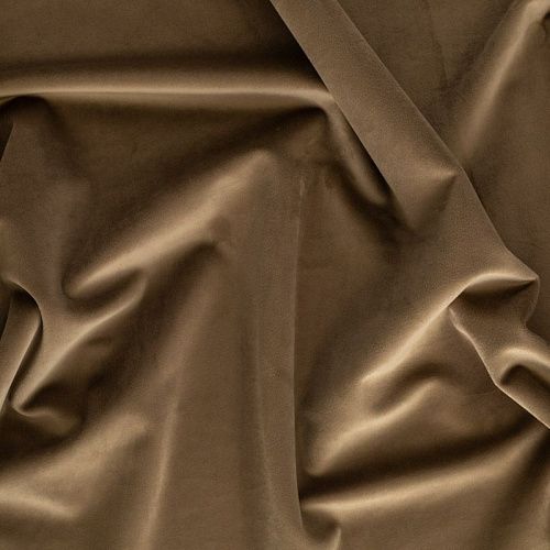 Ткань портьерная бархат h-300 см 500-02-13 бежево-серый однотонный