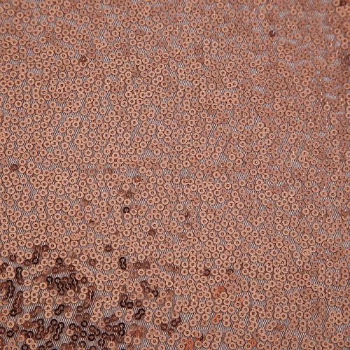 Пайетки на сетке 055-19014 пудрово-розовый однотонный