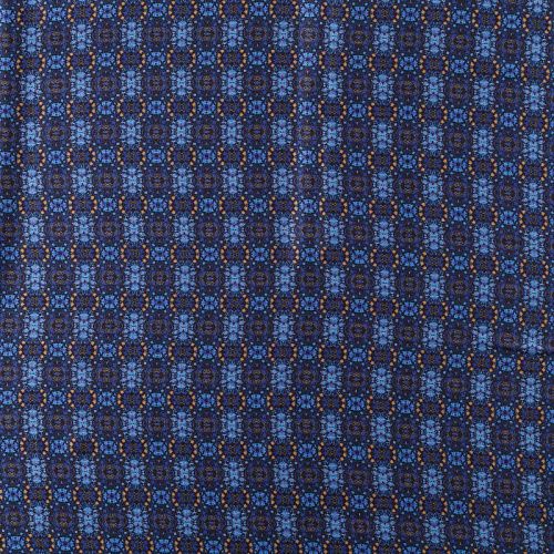 Шелк-штапель 069-09213 серо-синий принтованный