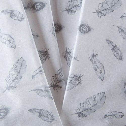 Тик наволочный 054-13913 белый принтованный