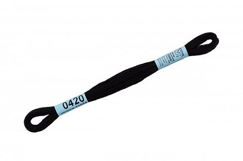 Нитки для вышивания Gamma мулине 8 м 0420 черный