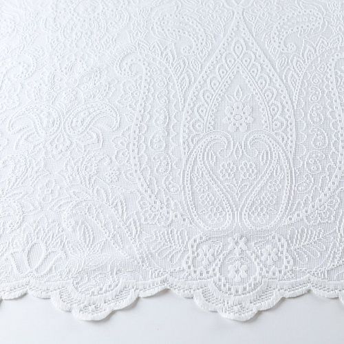 Тюль жаккардовый h-285 см Т272-01-30 белый однотонный