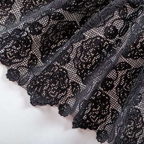 Гипюр-макраме К23-116 черный