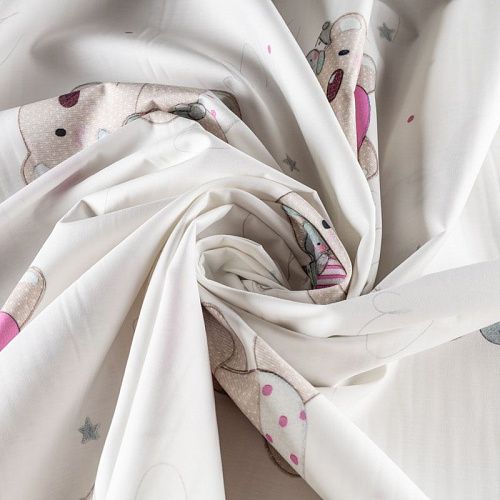 Перкаль ш.275 см К28-246 белый принтованный