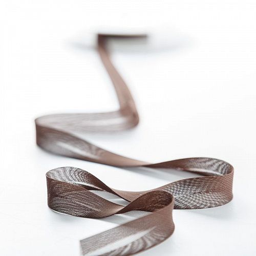 Косая бейка 14 мм шифон 14-3092 коричневый