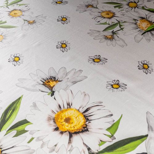 Шелк натуральный К13-933 молочный принтованный