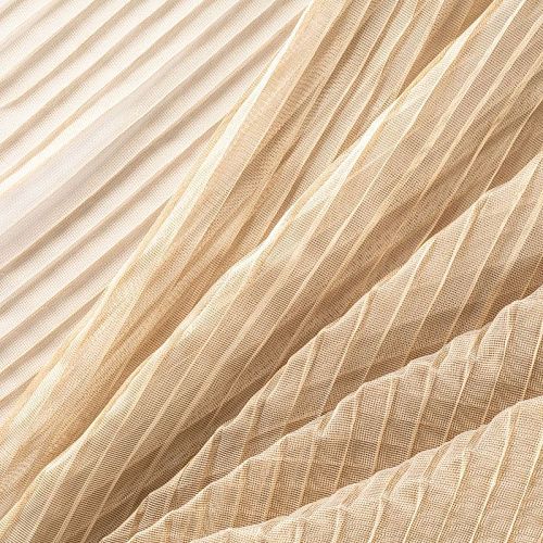 Тюль сетка-гофре Т272-01-35 золотисто-желтый однотонный