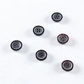 Пуговица с проколами 15 мм пластик 496798 темно-серый 