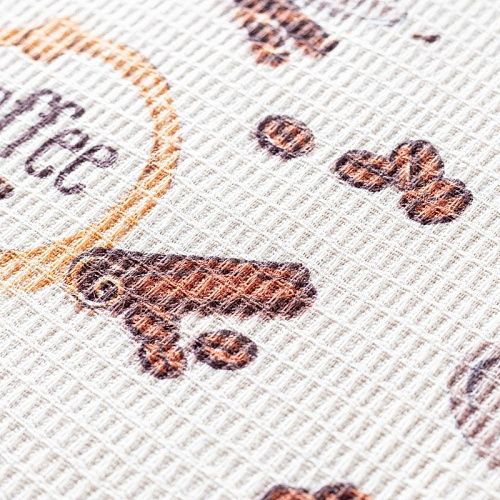 Полотно вафельное 007-01914 белый принтованный