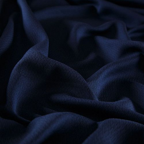Креп-шелк 064-16157 темно-синий однотонный