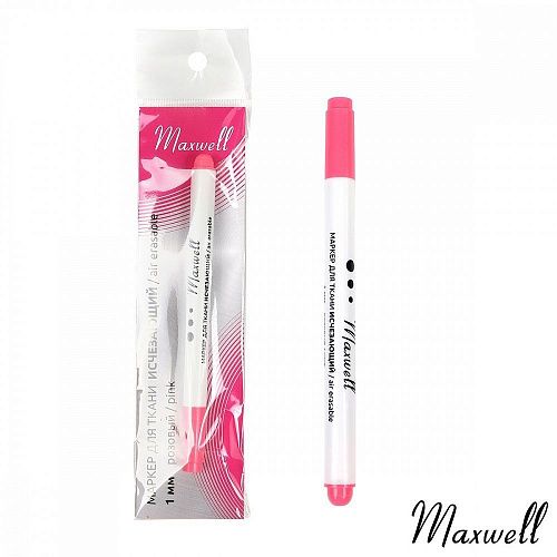 Маркер Maxwell для ткани исчезающий 1 мм MAX-AP10 розовый