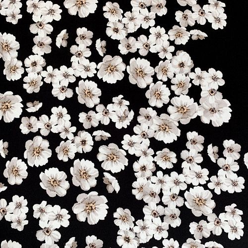 Шелк натуральный К32-170 черный принтованный