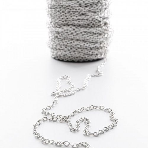 Цепь декоративная 5 мм металл 172-5-под никель 