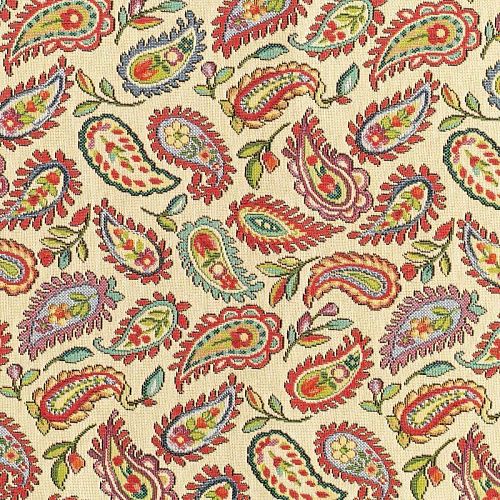 Гобелен гостиный Т472-02-06 песочно-бежевый пейсли