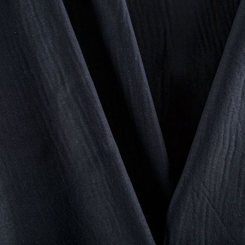Хлопок-вуаль 063-07436 черный однотонный