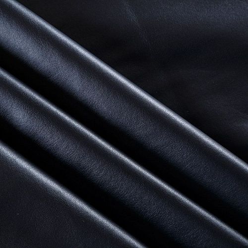 Экокожа на флисе 070-06575 черный однотонный