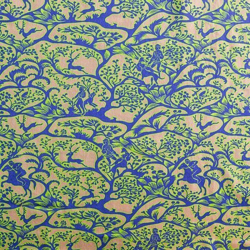 Шерсть плательная 066-02265 песочный принтованный