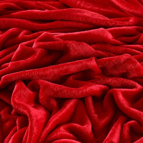 Флис-мех 061-09181 красный однотонный