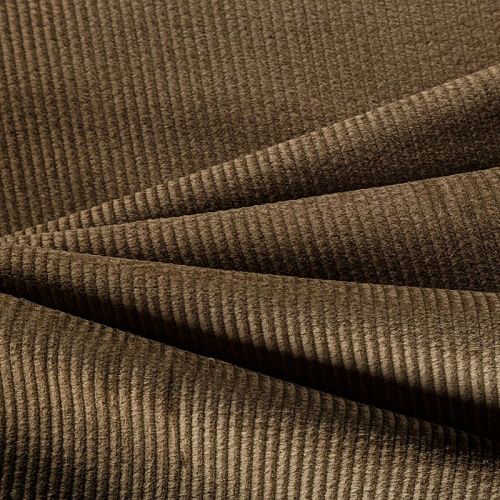 Вельвет 008-05823 зеленый хаки однотонный