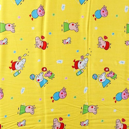 Штапель 069-08269 желтый принтованный