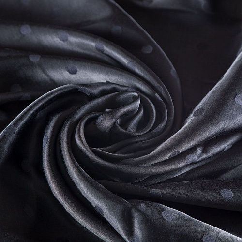 Вискоза атласная 009-04015 черный жаккардовый