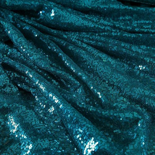 Пайетки на сетке 055-19006 темно-бирюзовый