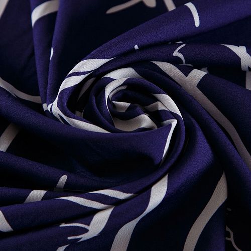 Вискоза "Лоренцо" стрейч 036-18314 фиолетово-синий принтованный