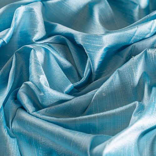 Дикий шелк 016-04835 ментолово-голубой однотонный