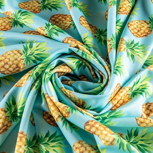 Лайкра К33-111 голубой принтованный